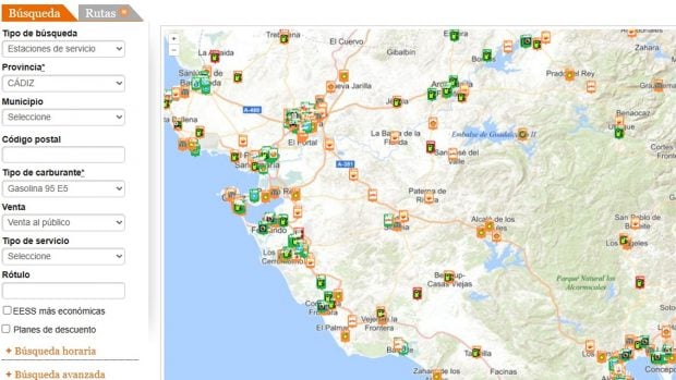 precio gasolina 19 octubre Andalucía