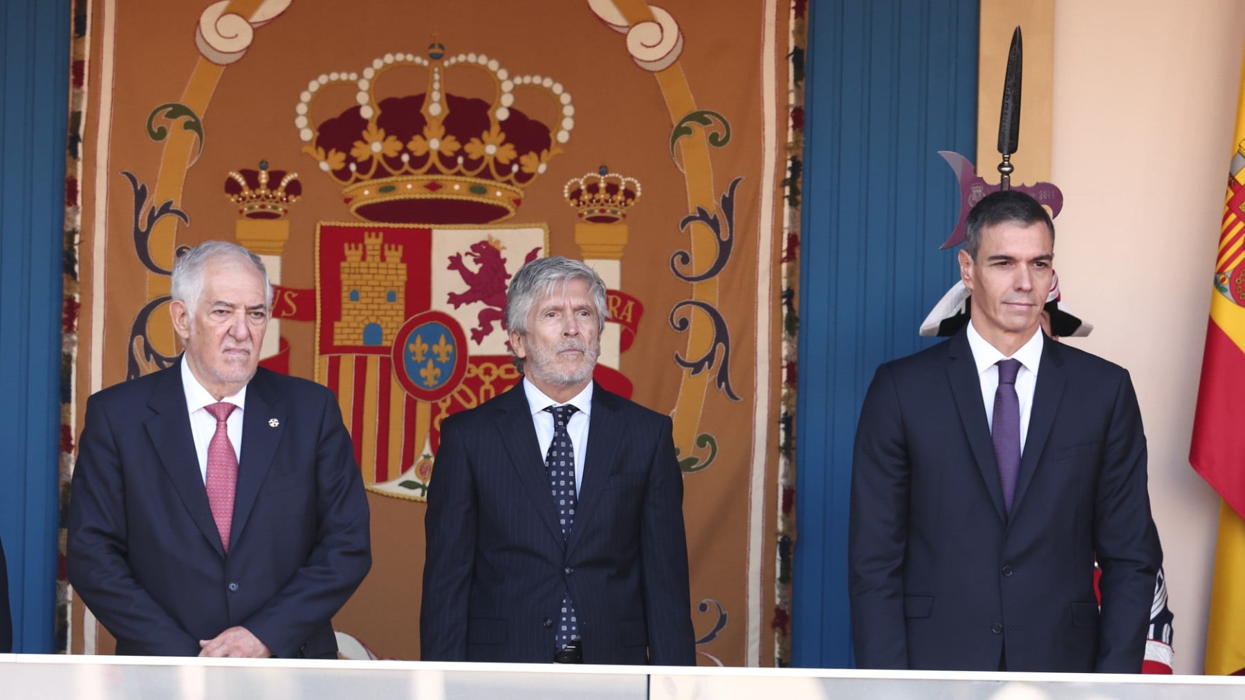 Sánchez, Marlaska y Conde-Pumpido. (Foto: EFE)