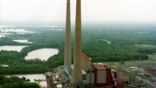 Central de carbón de Shawnee de la Autoridad del Valle de Tennessee, que suministró la ceniza volante
