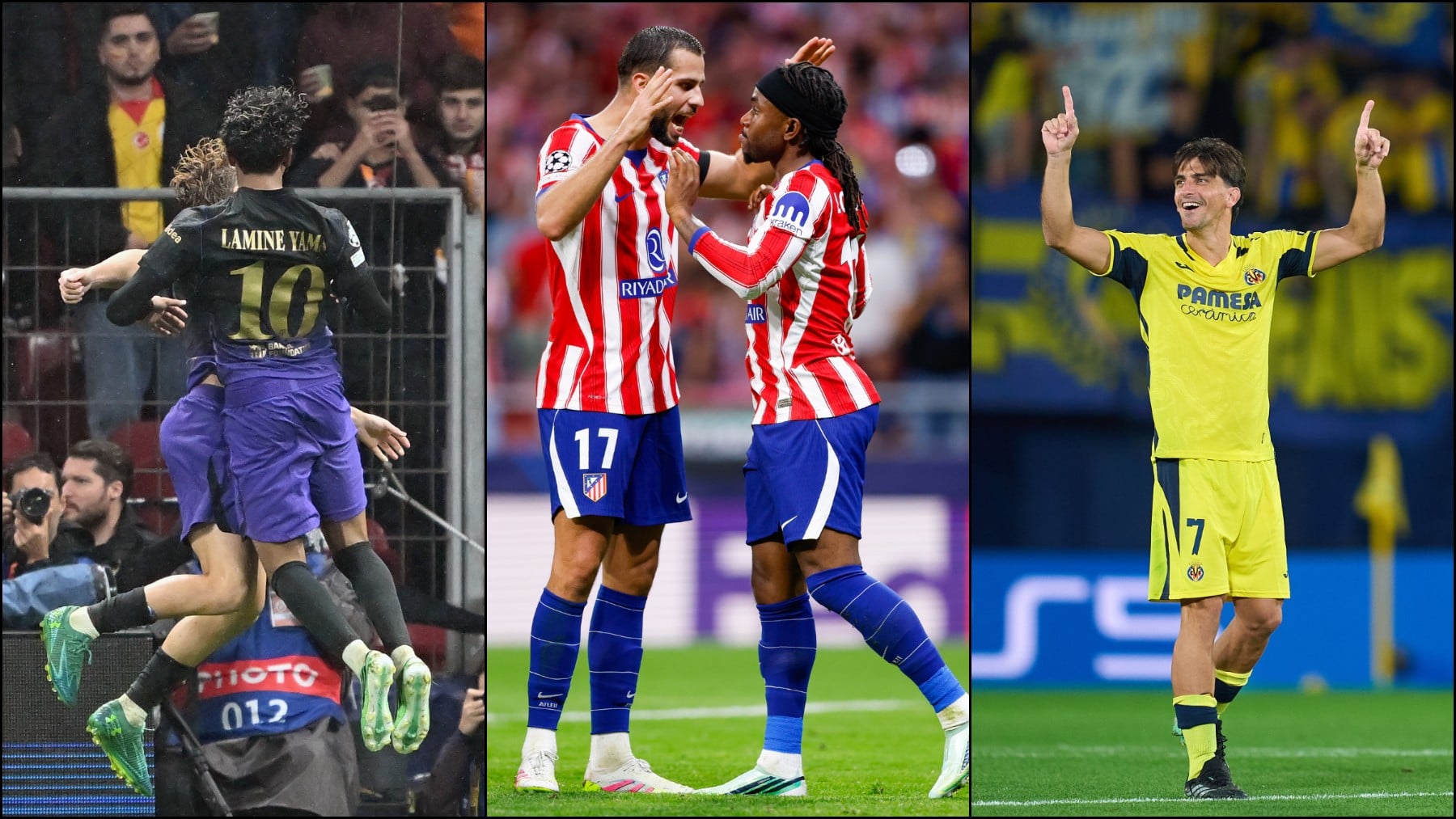 Barça, Atlético y Villarreal ganan en Champions. (Getty)