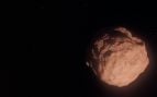 Ilustración de un pequeño objeto helado más allá de Neptuno estudiado por Hubble y James Webb