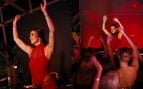 Montaje de imágenes de Cristina Pedroche durante su estreno como DJ en Ibiza (Fotos: Instagram).