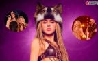 Cartel promocional de la gira mundial de Shakira. (Instagram) / Fotos de Shakira con artistas: Instagram de la cantante.