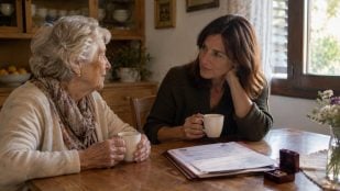 Abuela, hija, charla, psicología