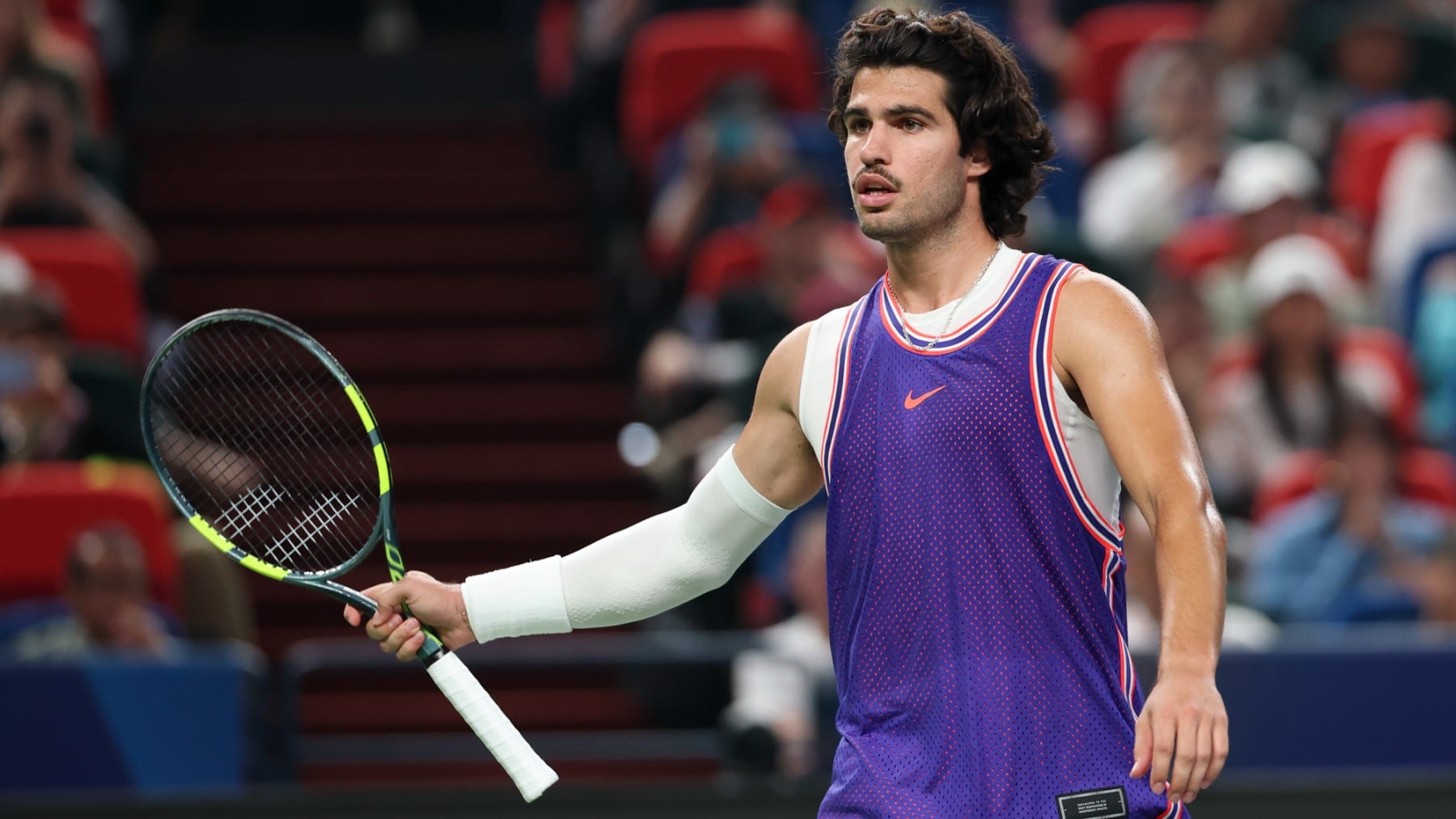 Carlos Alcaraz en Shanghái. (Getty)