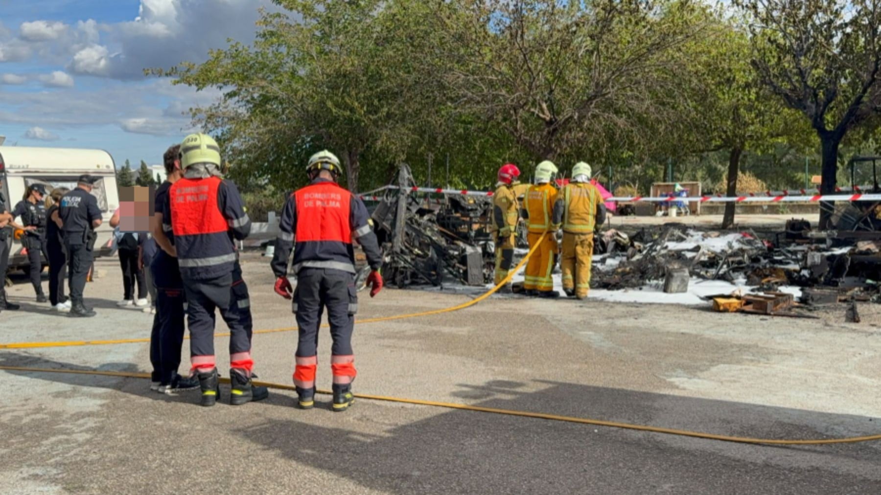 La Policía Nacional detiene en Palma al autor del incendio que calcinó tres autocaravanas en Son Hugo