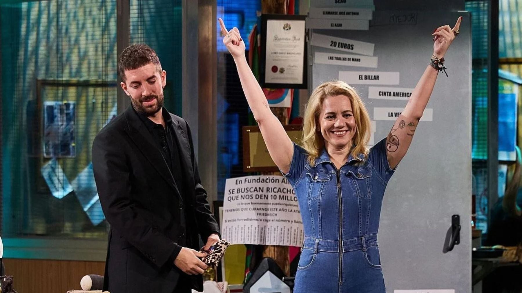 David Broncano y Henar Álvarez en ‘La Revuelta’. (TVE)