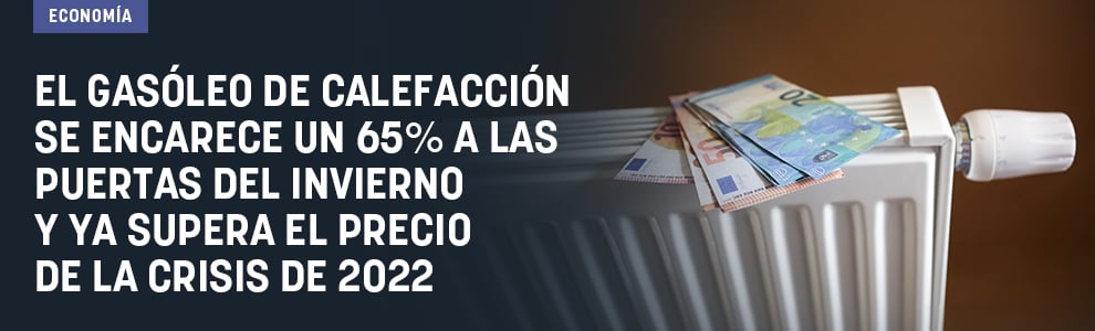 El gasóleo de calefacción se encarece un 65% a las puertas del invierno y ya supera el precio de la crisis de 2022