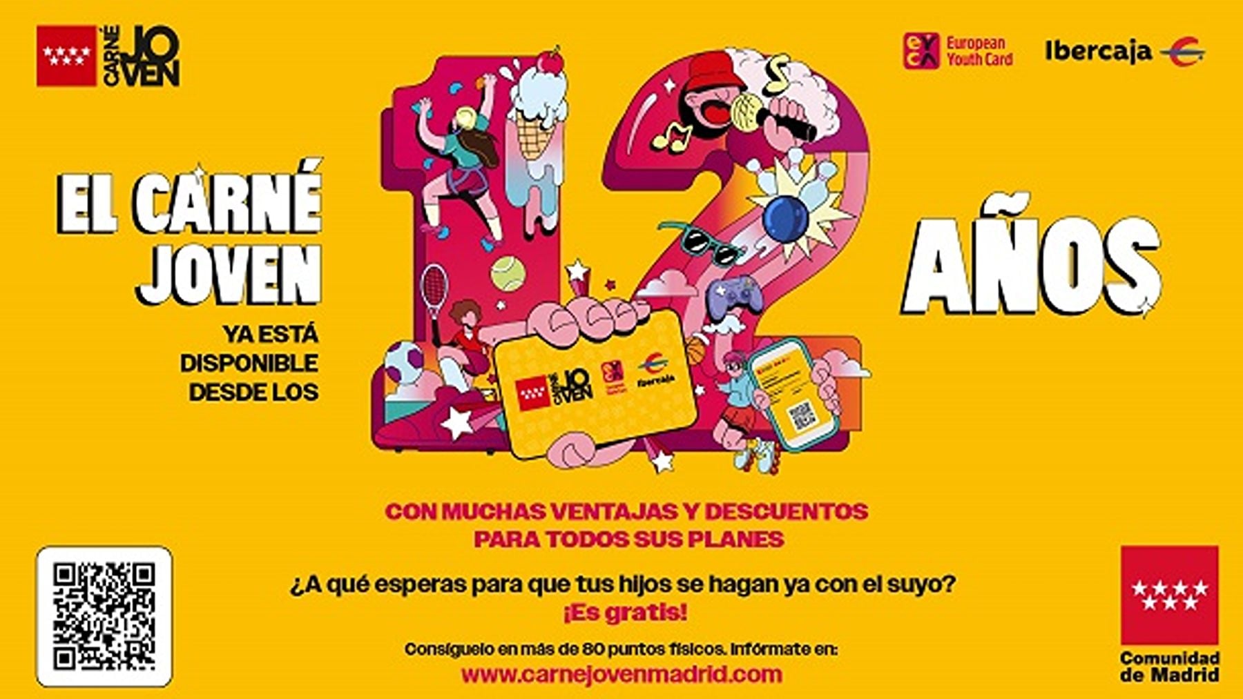 Imagen promocional del Carné Joven (Foto: Comunidad de Madrid)