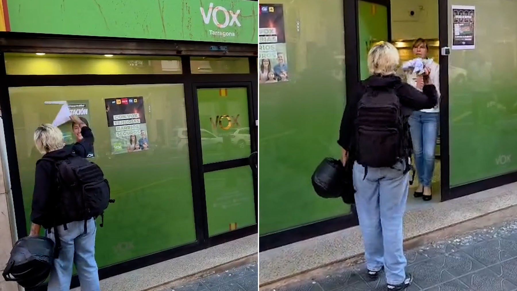 Una radical presume en redes de agredir a la responsable de afiliación de Vox en Tarragona y asaltar su sede