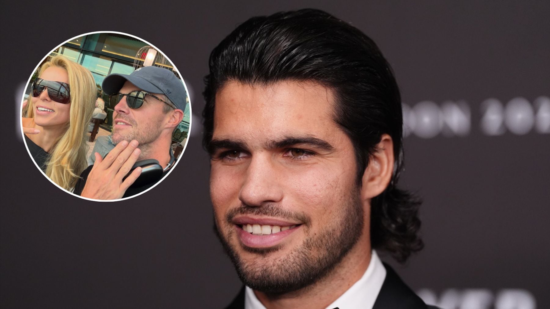 Carlos Alcaraz, Brooks Nader y Stephen Amell. (Fotos: EP/ Redes Sociales)