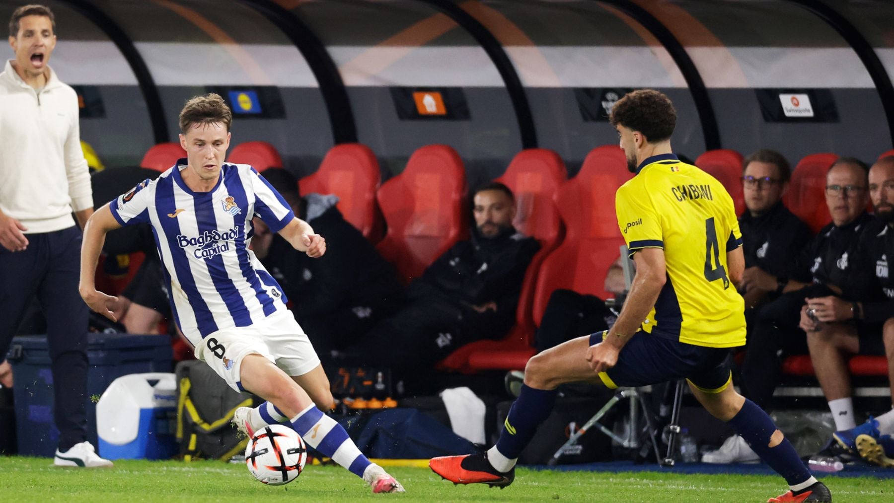 Imagen del Union Saint-Gilloise-Real Sociedad. (Getty)