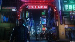 Logan en una calle de Shinjuku en Marvel: Lobezno, uno de los dos primeros juegos con escalado por IA QSSR en PS5