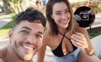 Adara Molinero y Vicente Romero junto a una imagen de la ecografía de su bebé (Fotos: Instagram).