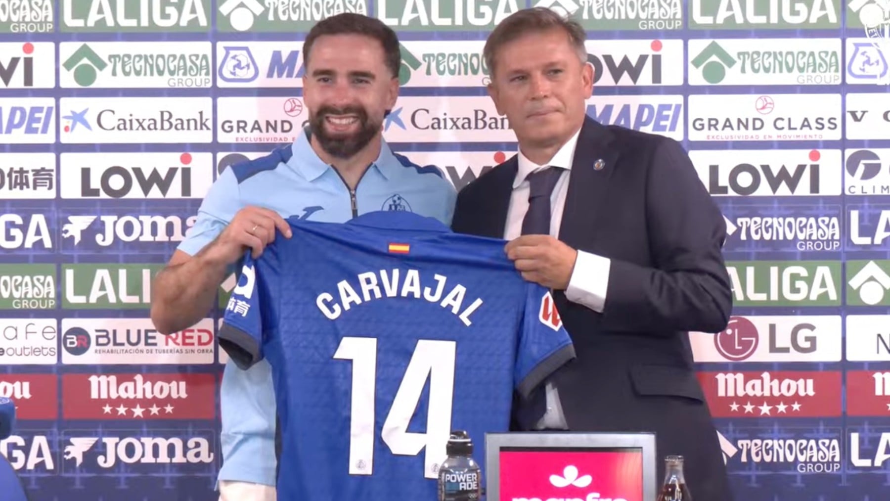 Carvajal, en su presentación con el Getafe: «Mi compromiso es máximo hasta para hacer una tortilla, quiero competir»