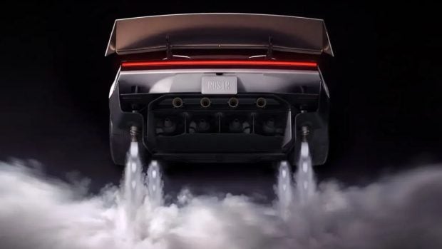 Trasera del Tesla Roadster