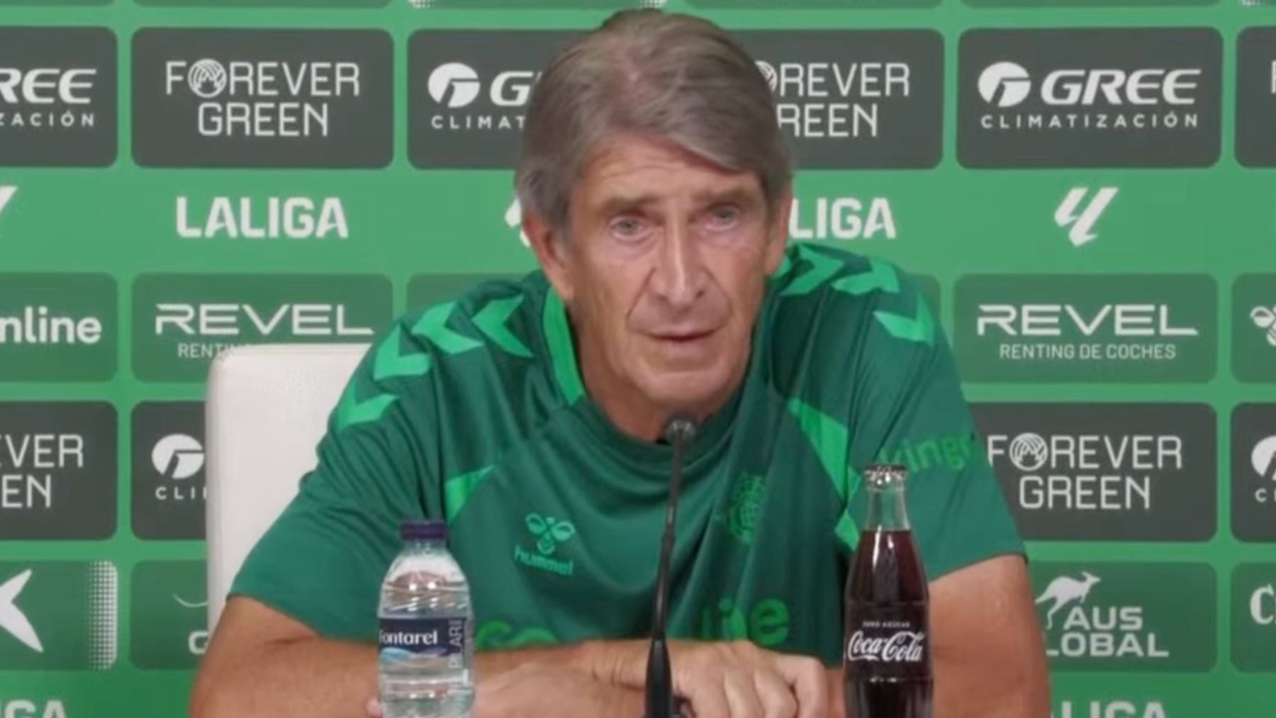 Manuel Pellegrini en sala de prensa. (Real Betis)