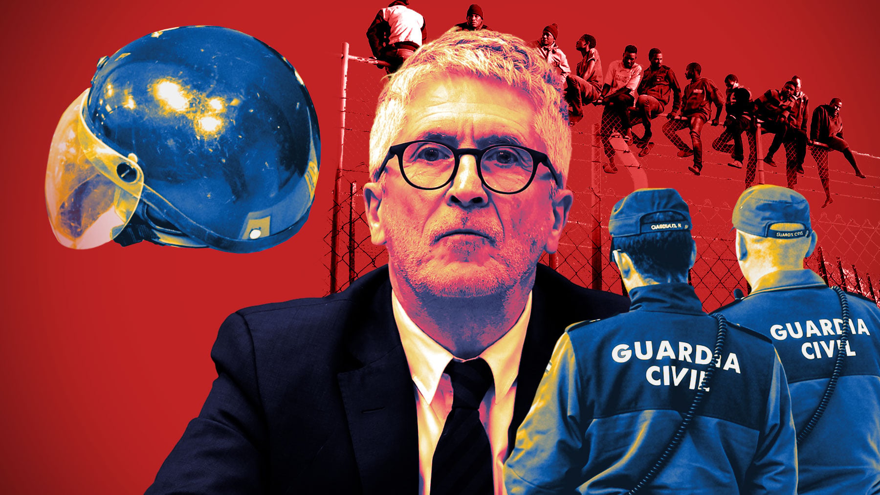 Marlaska tiene a los 330 guardias civiles de las vallas de Ceuta y Melilla con cascos caducados de más de 20 años