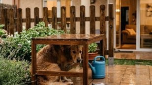 Perros lluvia y frío