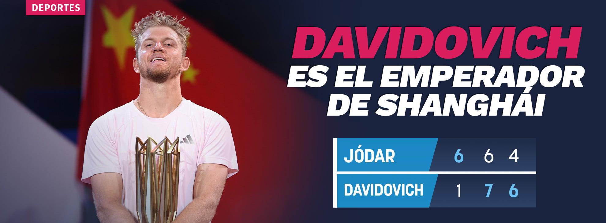 Davidovich es el emperador de Shanghái: remontada épica ante Jódar para derribar la última frontera del tenis español