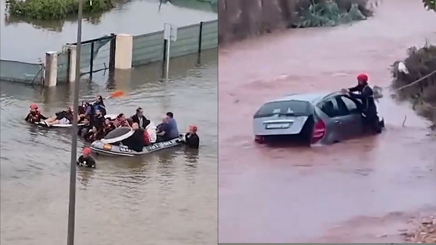 Noche caótica en Alicante: los bomberos rescatan a decenas de personas atrapadas en tejados y coches por la DANA