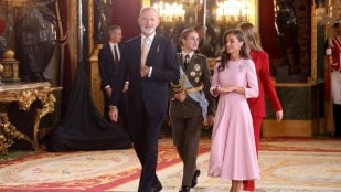 La familia real española en el Palacio Real de Madrid. (EuropaPress)