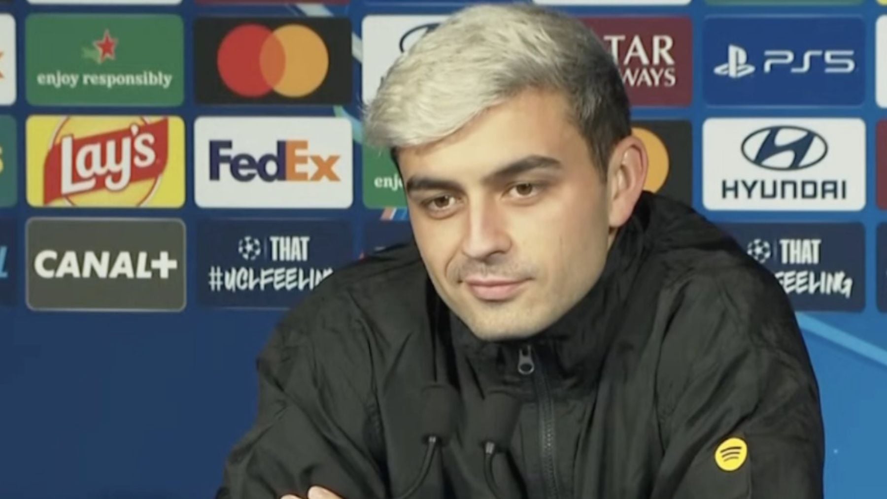 Pedri en sala de prensa. (FC Barcelona)
