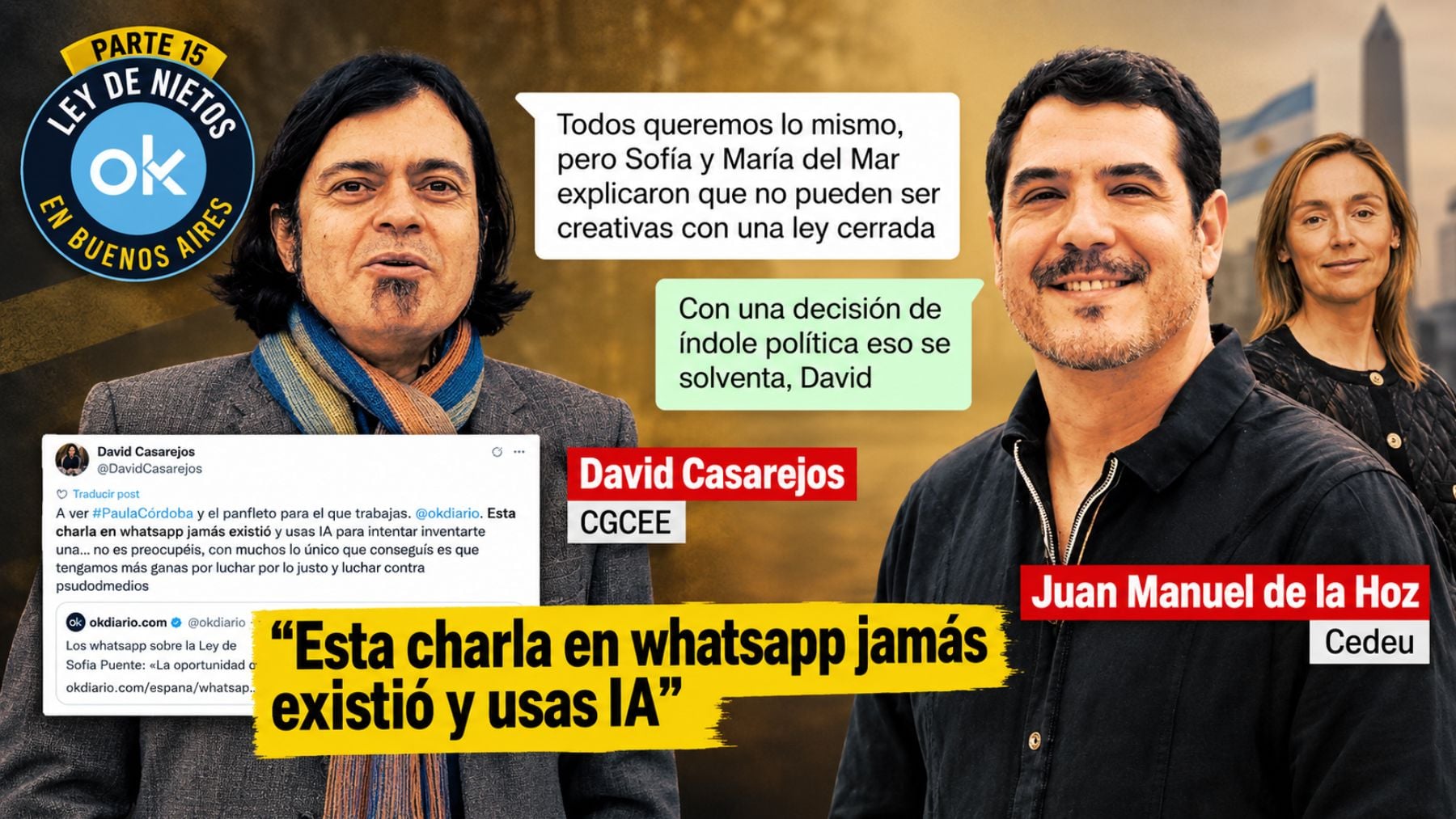 Los autores de los whatsapps que aceleraron la instrucción de Puente intentan desacreditar la exclusiva de OKDIARIO: Es IA