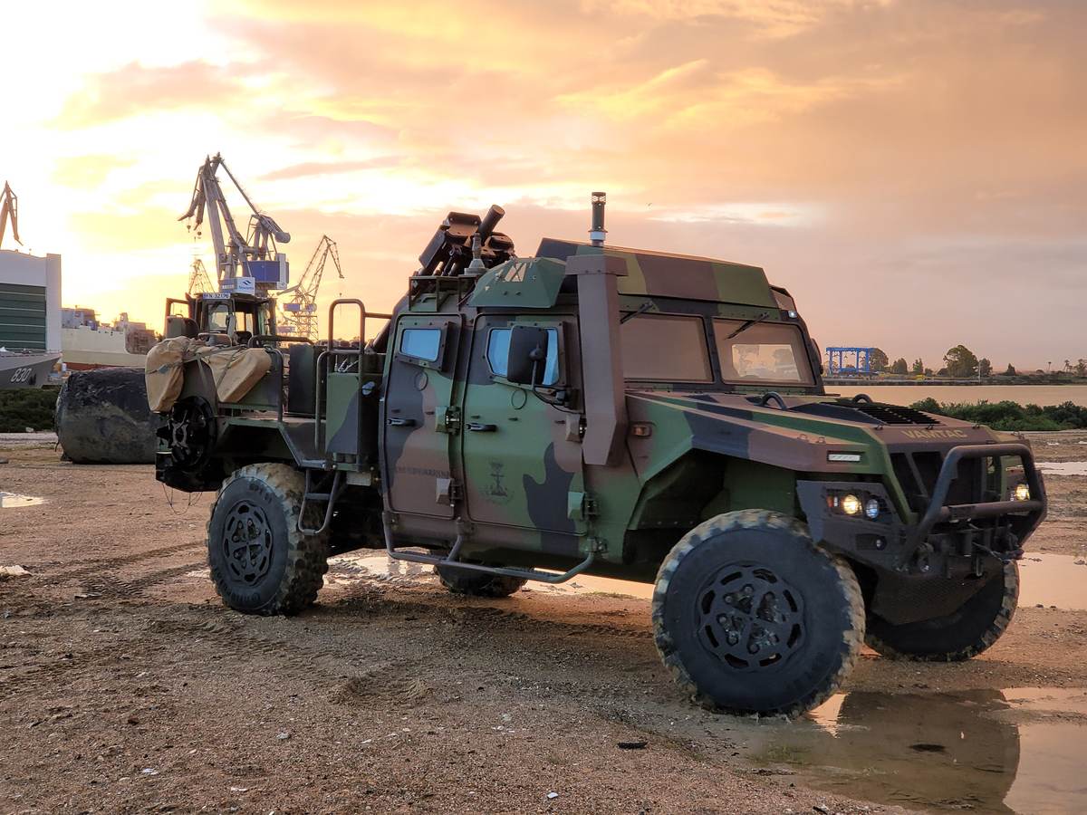 Sistema de mortero EIMOS de Rheinmetall Expal Munitions montado sobre un vehículo VAMTAC, del tipo que fabrica la planta de Rheinmetall Albacete