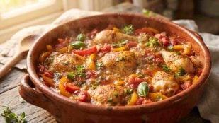Guiso de pollo y calabaza