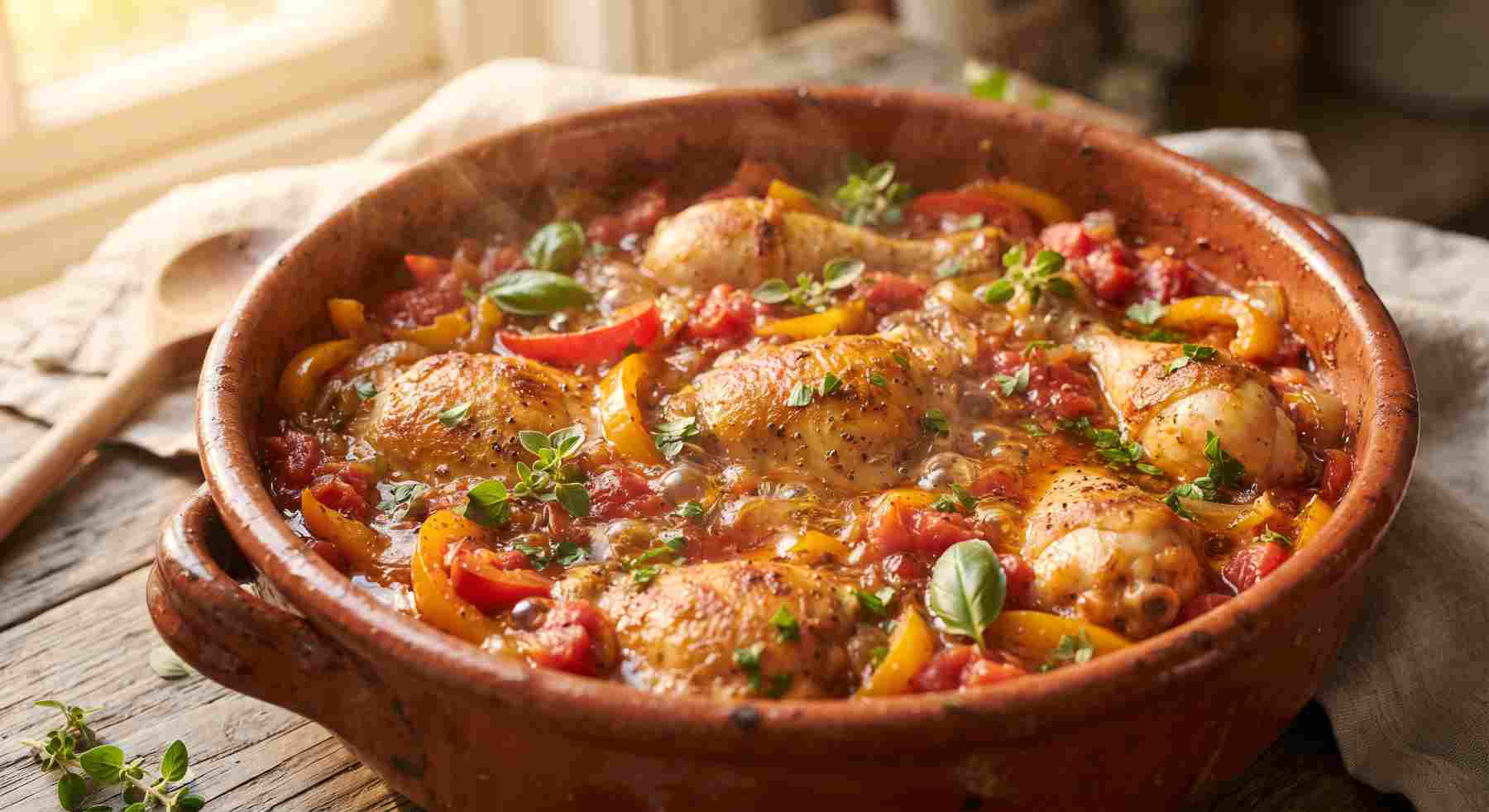 Pollo con calabaza.