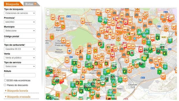 precio gasolina 24 octubre Madrid