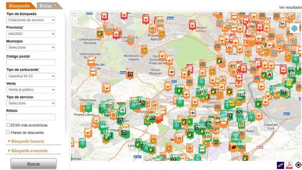 precio gasolina 26 octubre Madrid