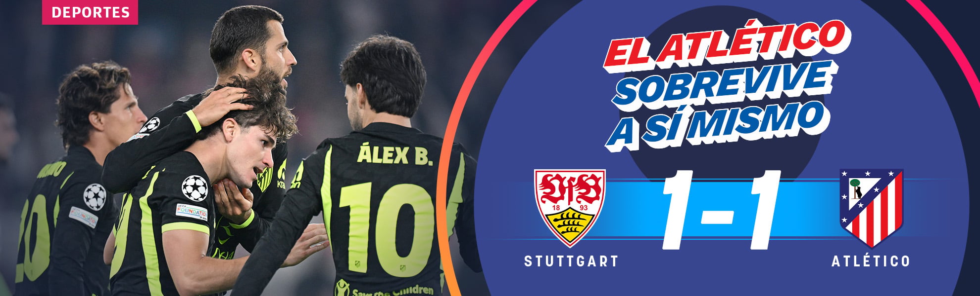 El Atlético sobrevive al Stuttgart y a sí mismo