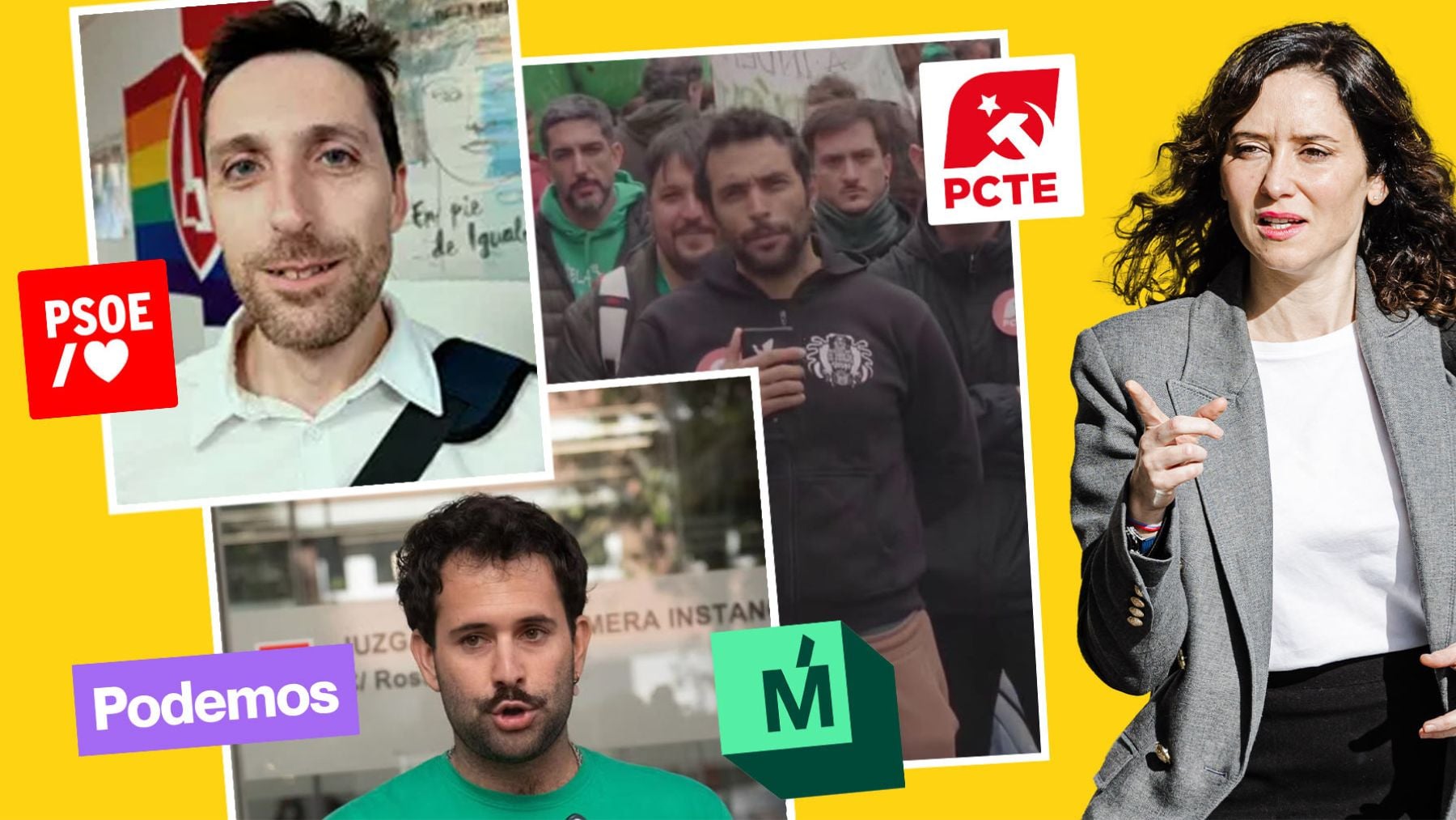 Candidatos del PSOE, Más Madrid, Podemos y el PCE están entre los cabecillas de la huelga educativa contra Ayuso