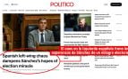 La influyente ‘Politico’ ve clara la caída de Sánchez: «El fracaso de la izquierda rompe su estrategia y da alas a la derecha»