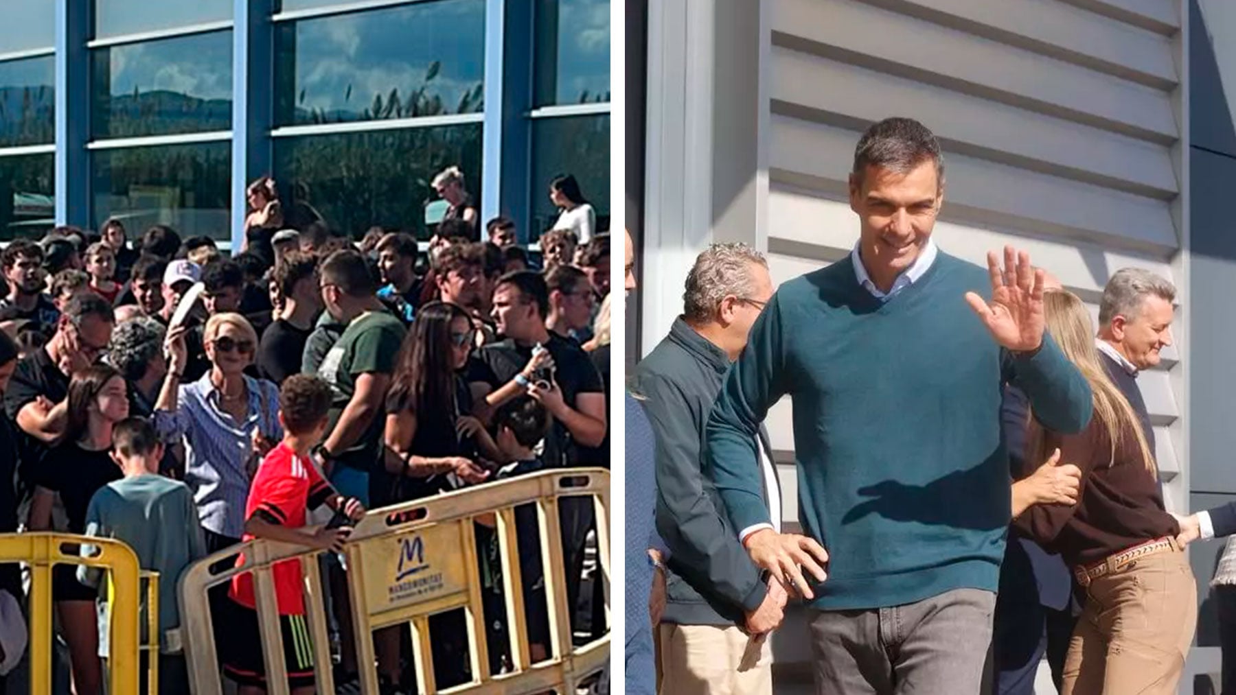 Sánchez visita la zona del temporal entre insultos pese al perímetro de seguridad para evitar un Paiporta