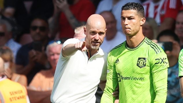 Ten Hag keményen bírálta Cristiano Ronaldót: Nem futott sem a labdával, sem anélkül