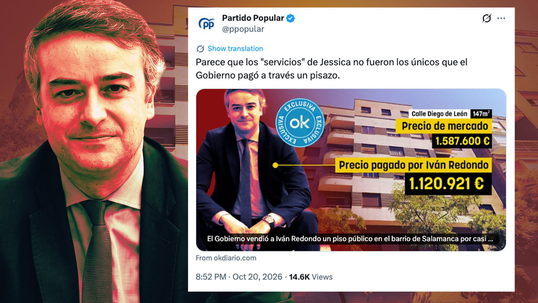 El PP sobre el piso de Iván Redondo destapado por OKDIARIO: Los