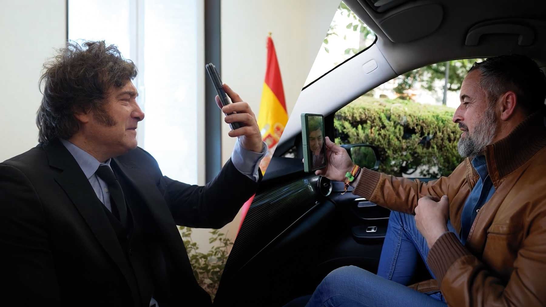 Abascal y Milei hablan por videollamada: No hay nada más divertido que patear culos zurdos