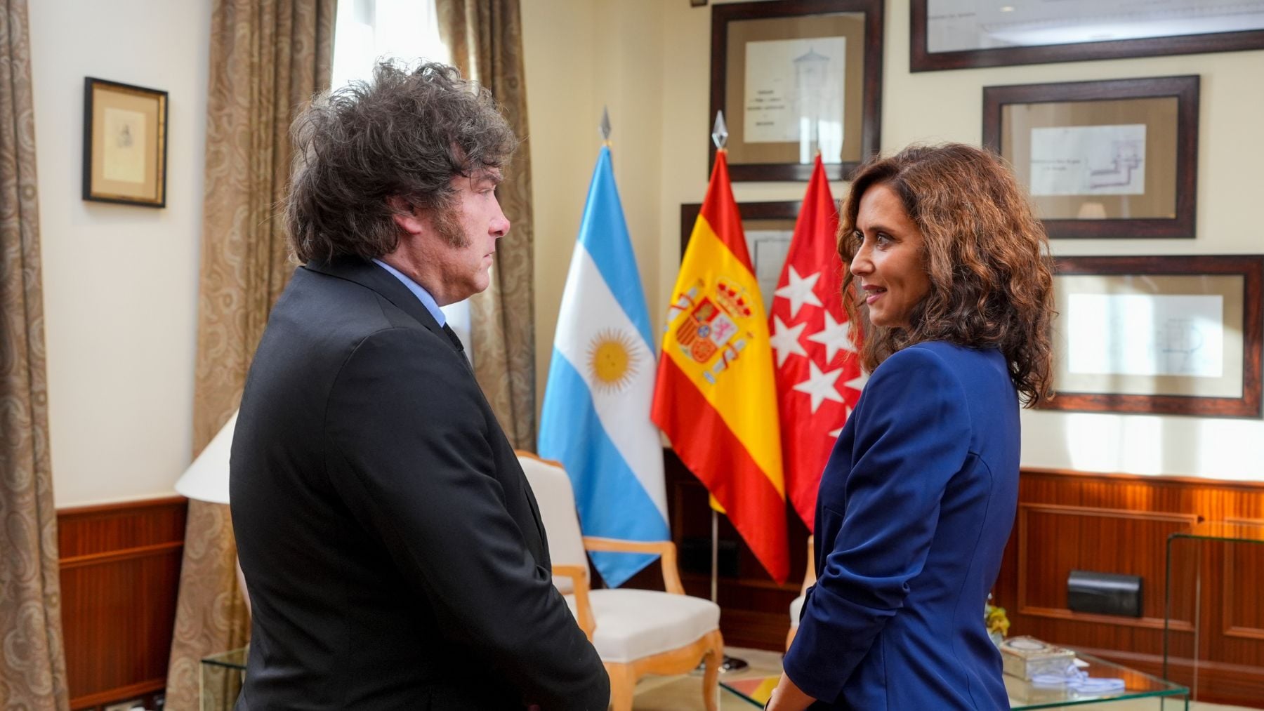 Isabel Díaz Ayuso y Javier Milei.