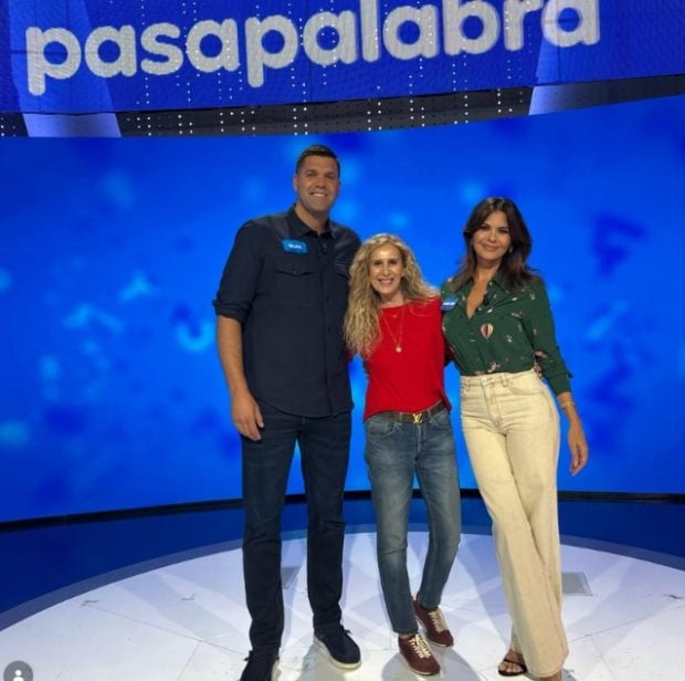 Felipe Reyes junto a la estilista Leles Padorno y María José Suárez (Foto: Instagram).