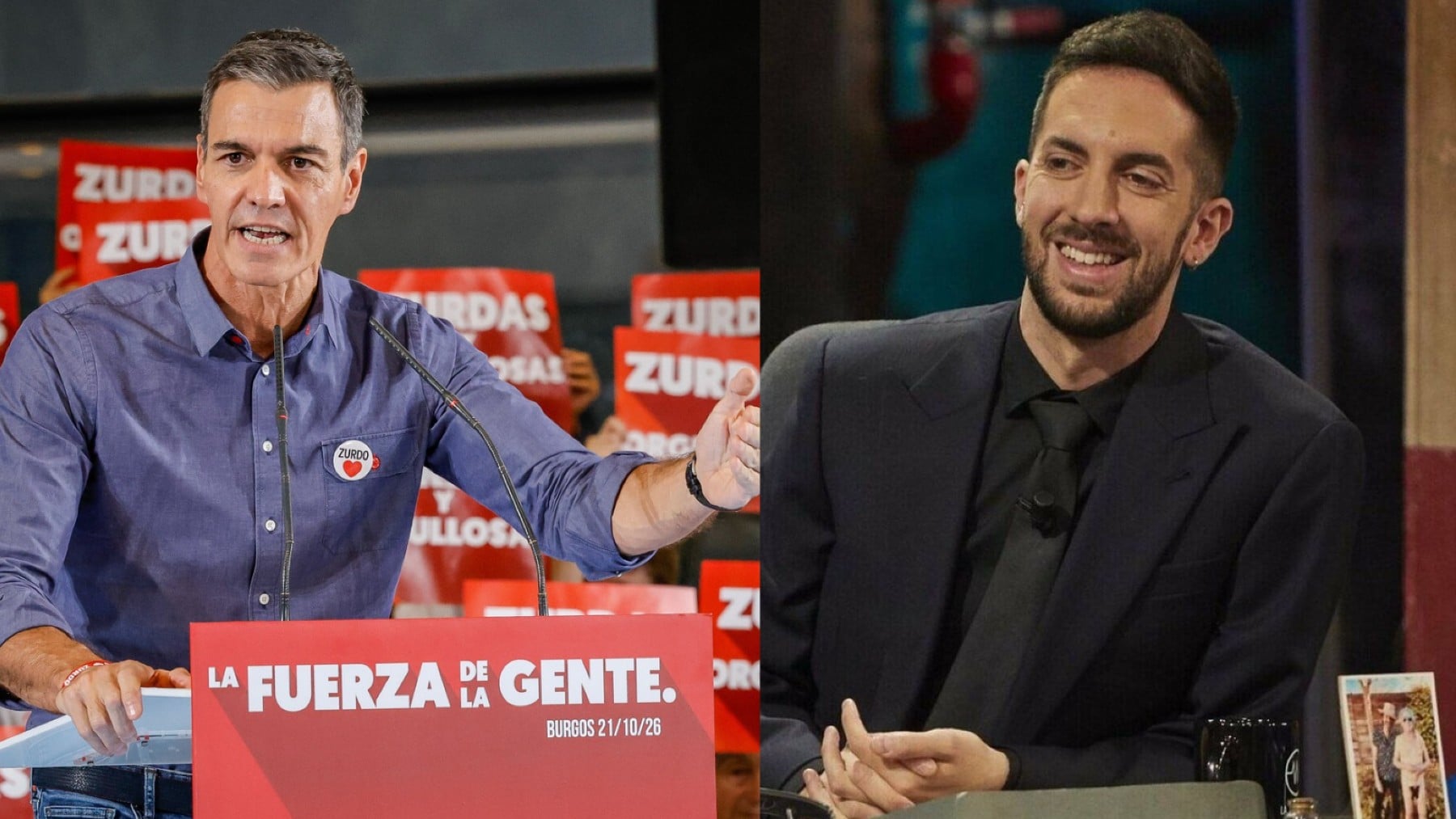 Pedro Sánche (EP) y David Broncano (RTVE).