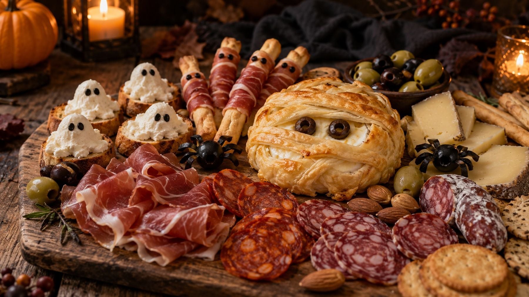 Cómo preparar una tabla de embutidos terrorífica para Halloween con pocos ingredientes y muy fácil