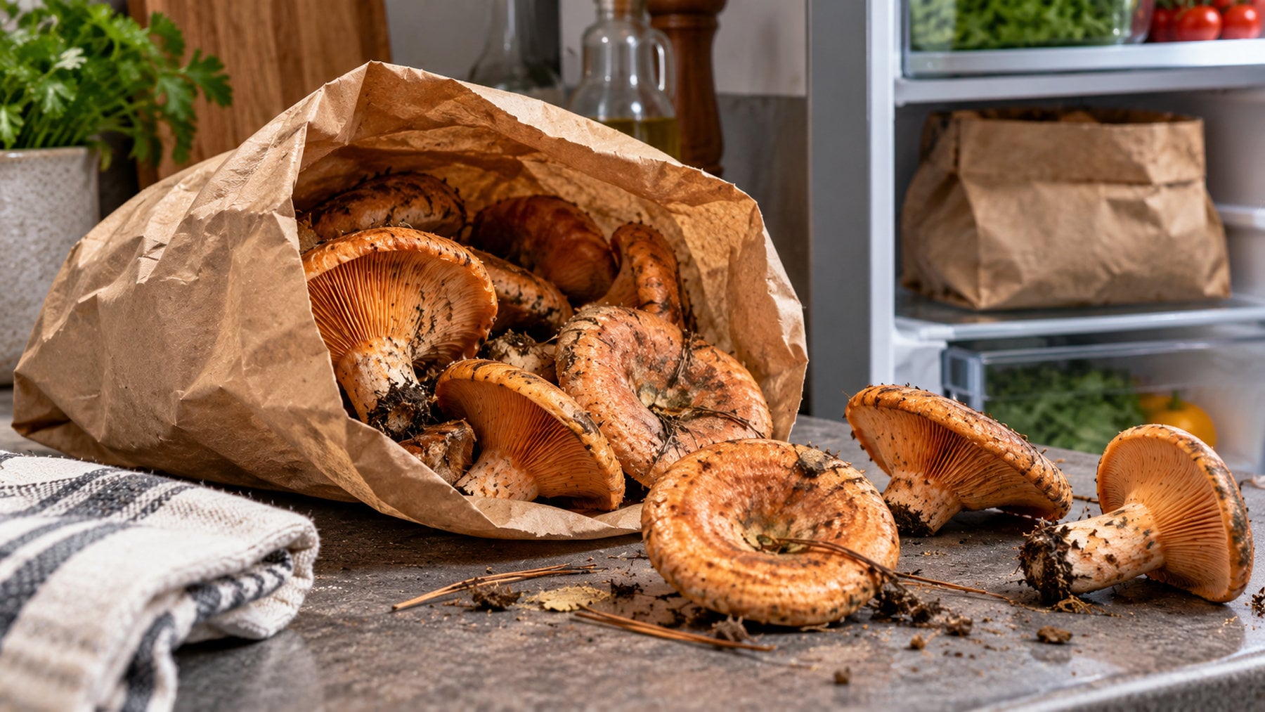 Los expertos en alimentación coinciden al 100%: si vas a conservar los níscalos en el frigorífico, guárdalos siempre en una bolsa de papel porque el plástico acelera su deterioro