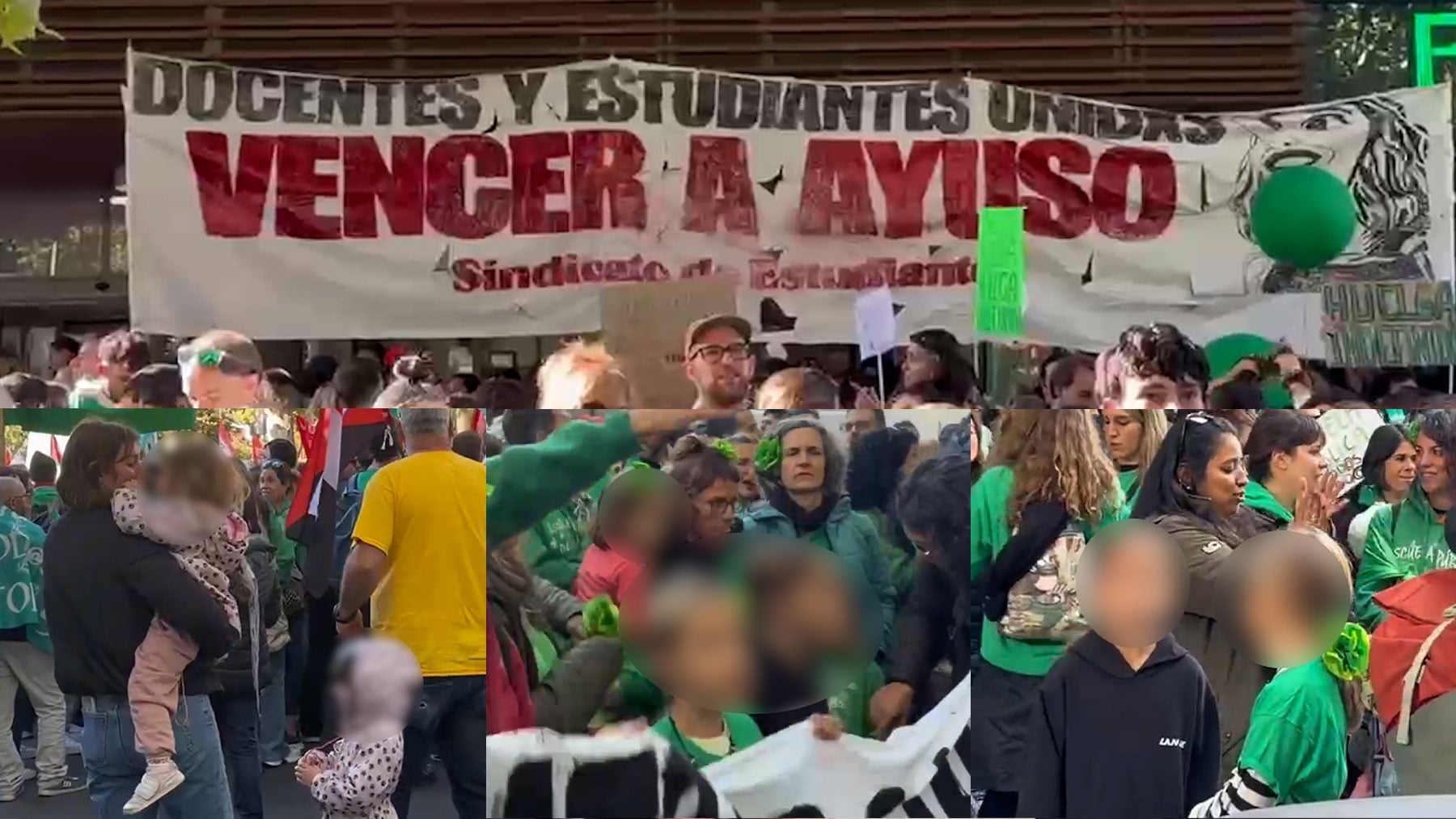 Los profesores en huelga de Madrid usan a niños como parapetos en sus protestas: Ayuso el que no bote