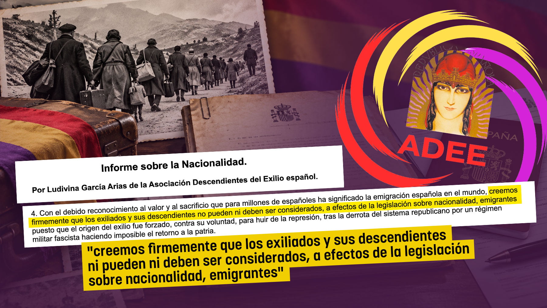 Un informe del exilio republicano se opuso a dar la nacionalidad a los