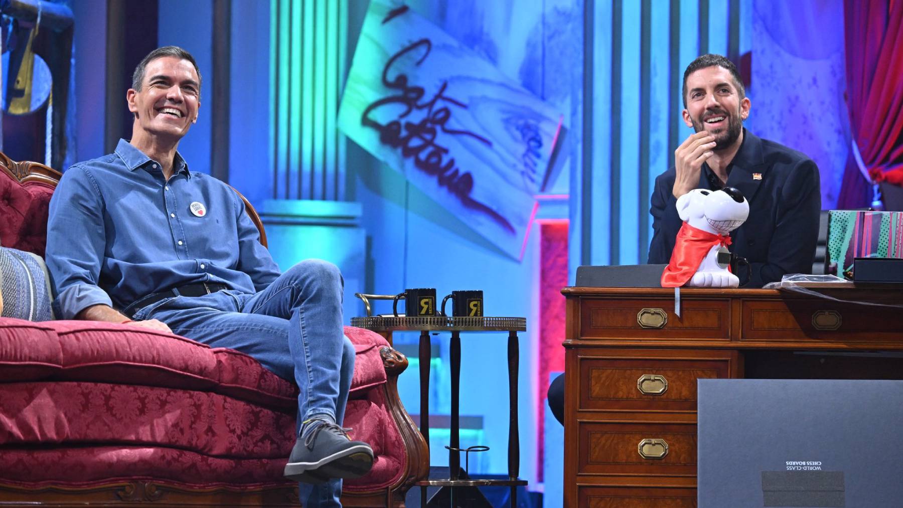 Pedro Sánchez y David Broncano. (Foto: RTVE)