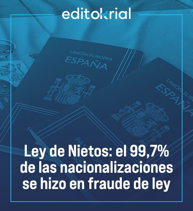 Ley de Nietos: el 99,7% de las nacionalizaciones se hizo en fraude de ley