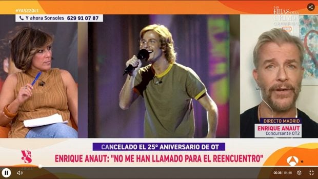 Enrique Anaut, ex concursante de 'Operación Triunfo', en 'Y Ahora Sonsoles' (Foto: Atresmedia).